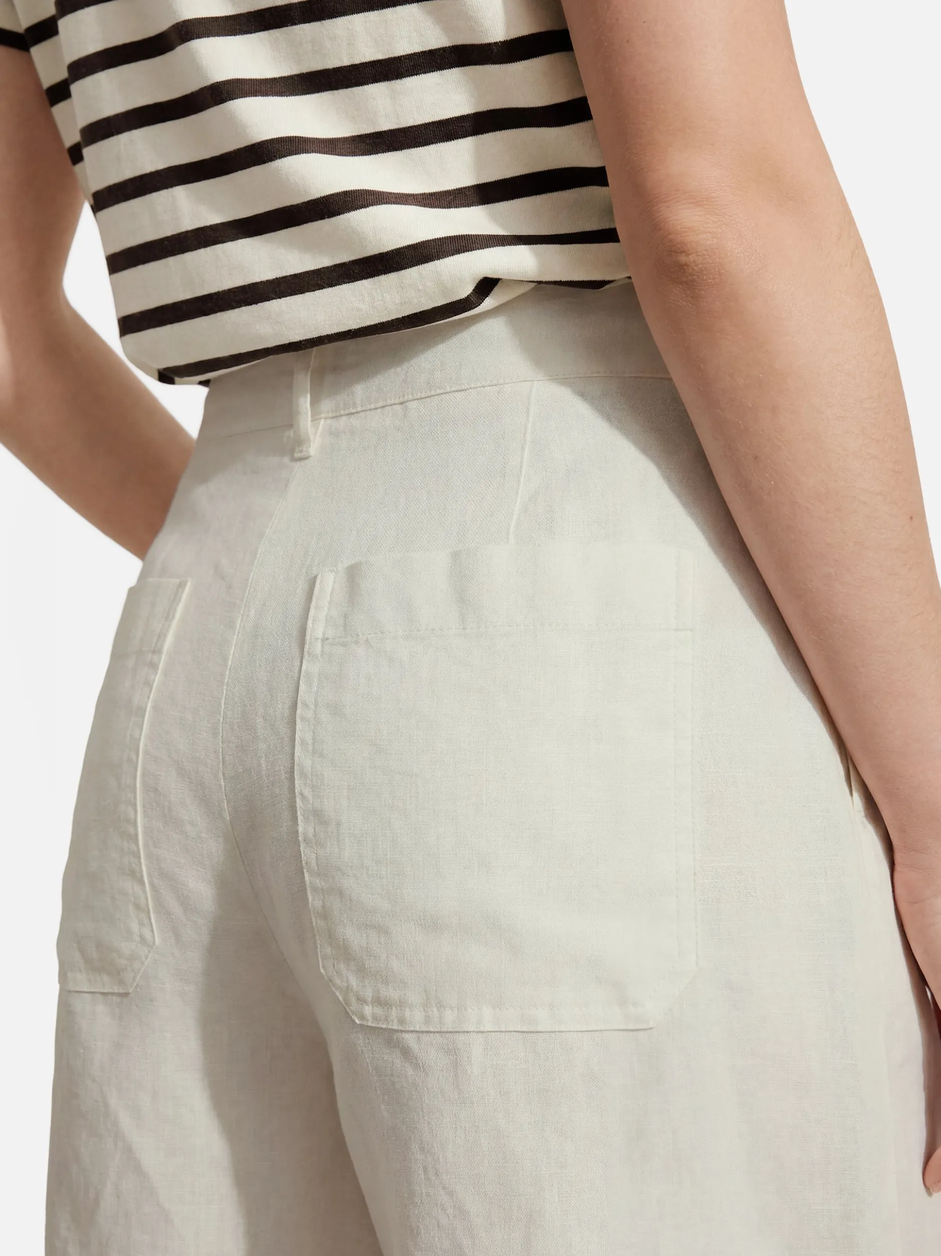 Marie Lund Damen Leinen-Mix-Bermuda in ecru