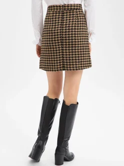 Marie Lund Damen Minirock in schwarz braun - Länge: kurz