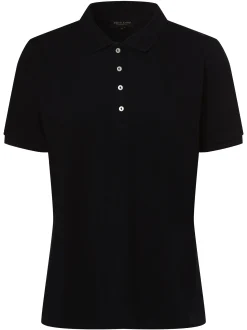 Marie Lund Damen Poloshirt in marine - Ärmel: kurzarm