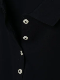 Marie Lund Damen Poloshirt in marine - Ärmel: kurzarm