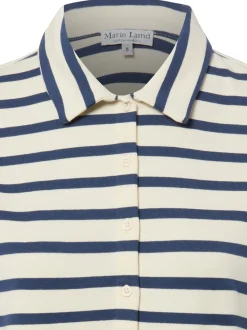 Marie Lund Damen Poloshirt in beige blau