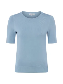 Marie Lund Damen Pullover in hellblau - Ärmel: kurzarm