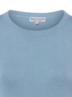 Marie Lund Damen Pullover in hellblau - Ärmel: kurzarm