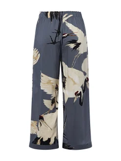 Marie Lund Damen Pyjamahose in blau