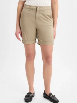 Marie Lund Damen Shorts in melange - Länge: kurz