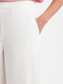 Marie Lund Damen Stoffhose in weiß - Länge: lang