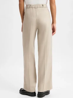 Marie Lund Damen Stoffhose in beige - Länge: lang