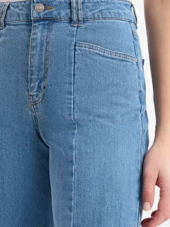 Marie Lund Damen Straight Fit Jeans in medium stone