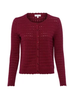 Marie Lund Damen Strickjacke in bordeaux
