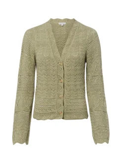 Marie Lund Damen Strickjacke in schilf