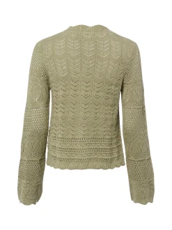 Marie Lund Damen Strickjacke in schilf