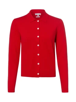 Marie Lund Damen Strickjacke in rot - Ärmel: langarm