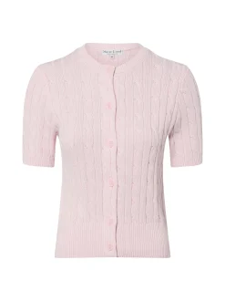 Marie Lund Damen Strickjacke in rosa - Ärmel: kurzarm