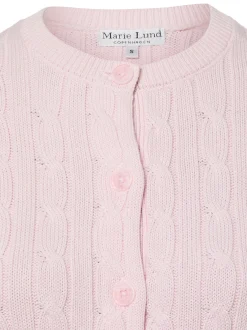 Marie Lund Damen Strickjacke in rosa - Ärmel: kurzarm