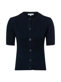 Marie Lund Damen Strickjacke in marine - Ärmel: kurzarm