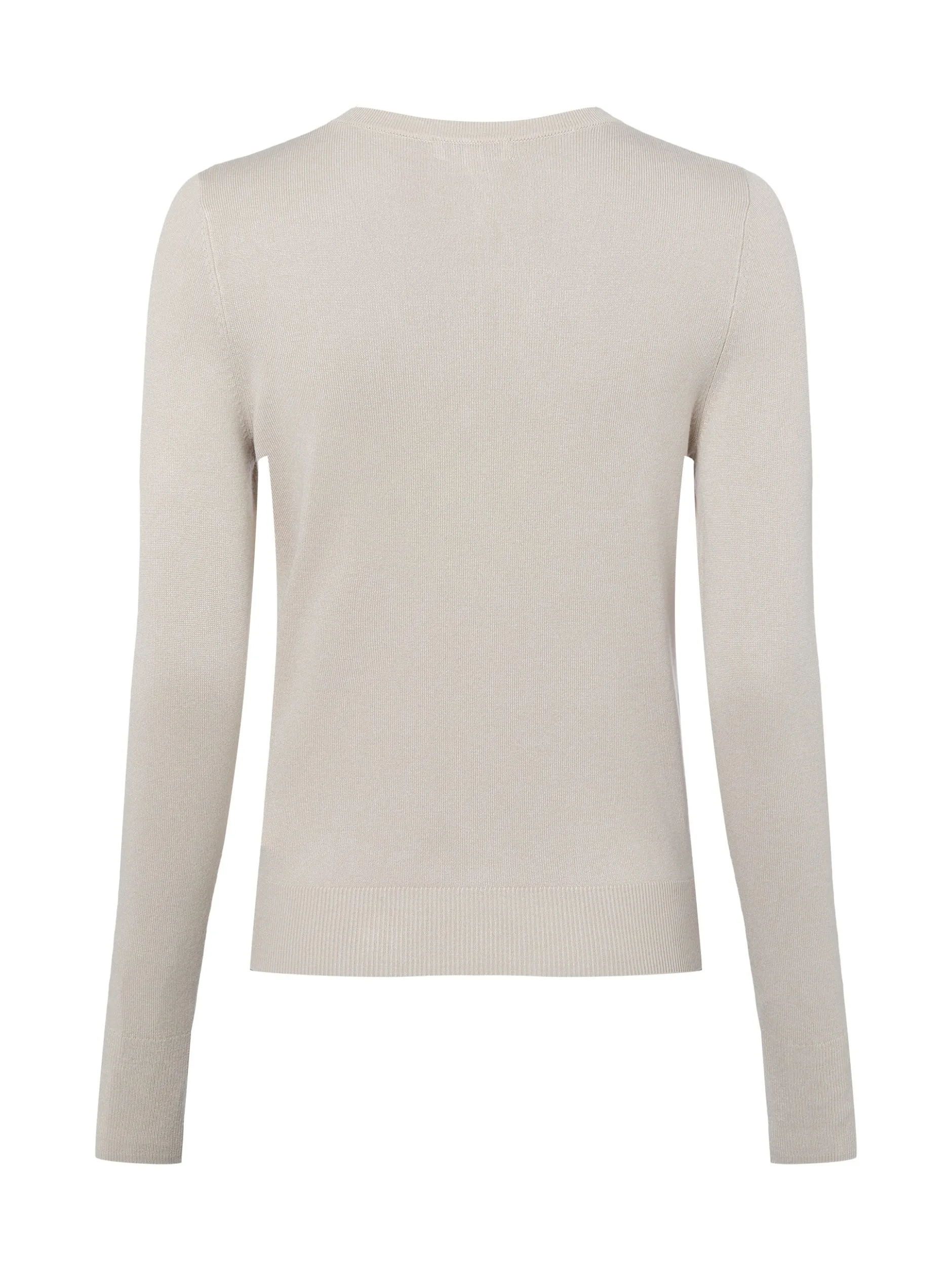 Marie Lund Damen Strickjacke in kitt - Ärmel: langarm