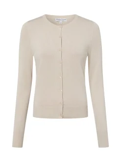 Marie Lund Damen Strickjacke in kitt - Ärmel: langarm