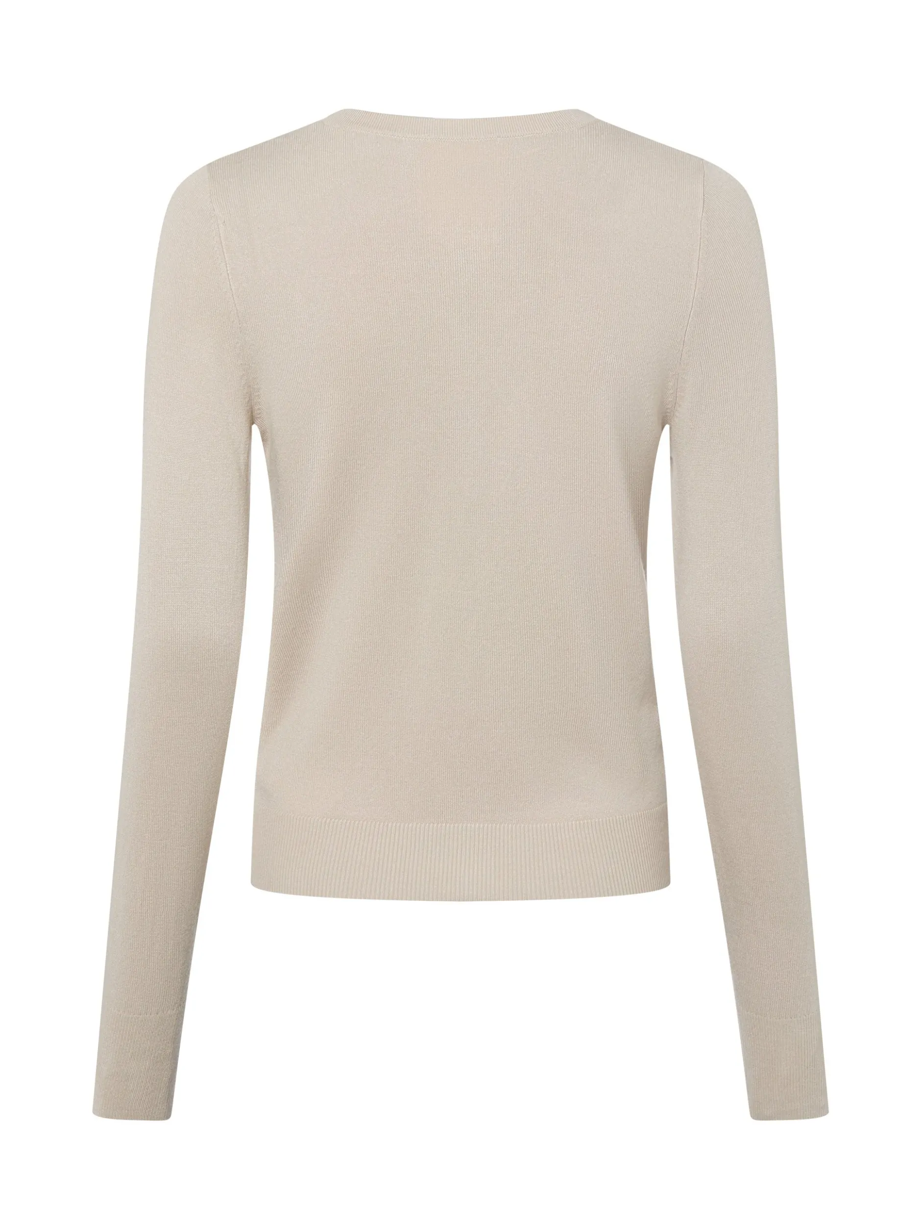 Marie Lund Damen Strickjacke in kitt - Ärmel: langarm