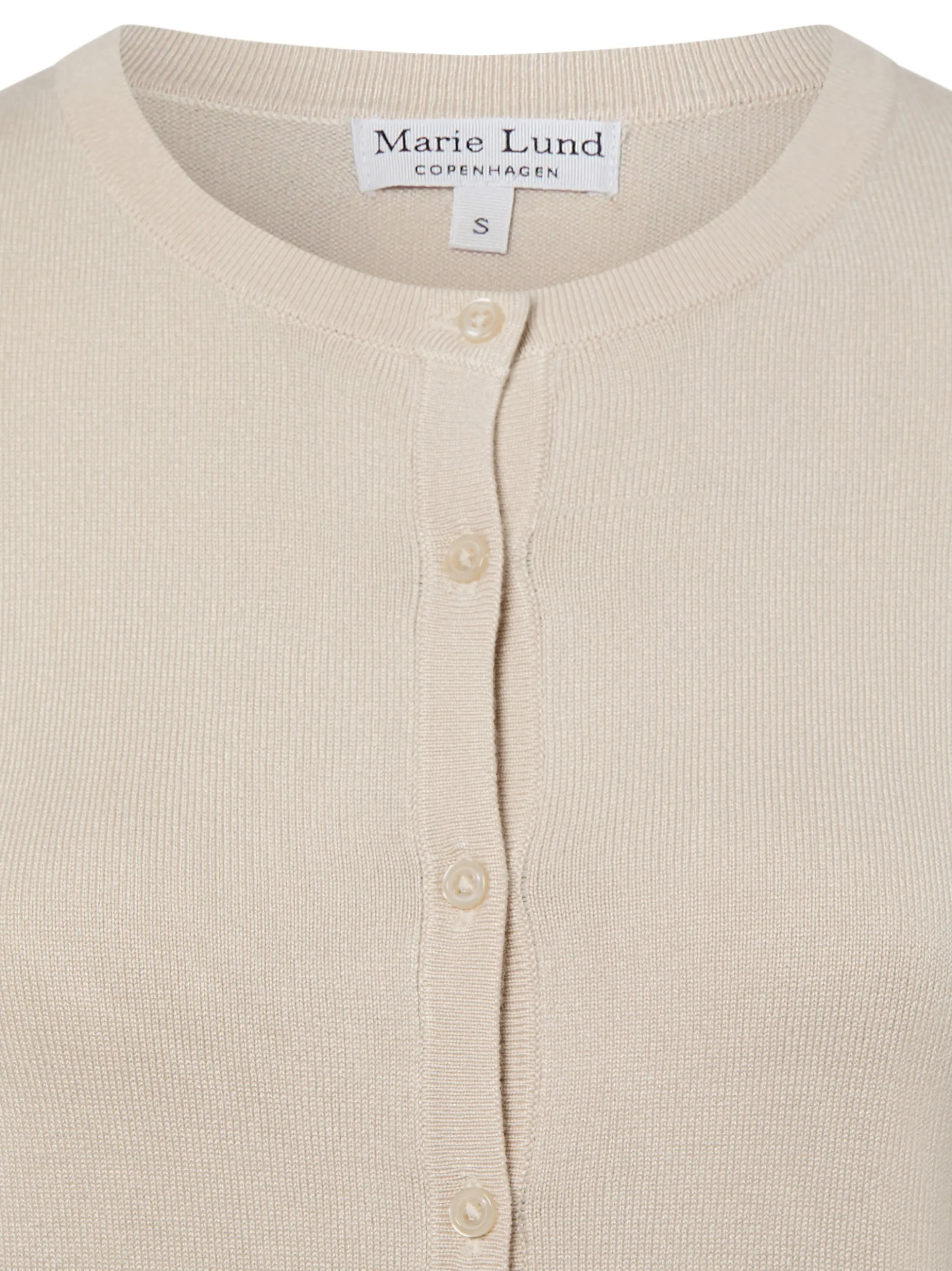 Marie Lund Damen Strickjacke in kitt - Ärmel: langarm