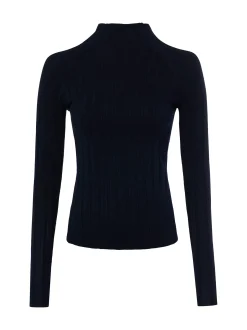 Marie Lund Damen Strick-Langarmshirt in marine