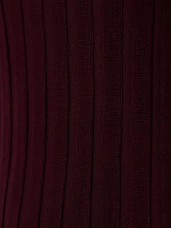Marie Lund Damen Strick-Langarmshirt in bordeaux
