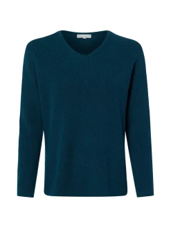 Marie Lund Damen Strickpullover in petrol