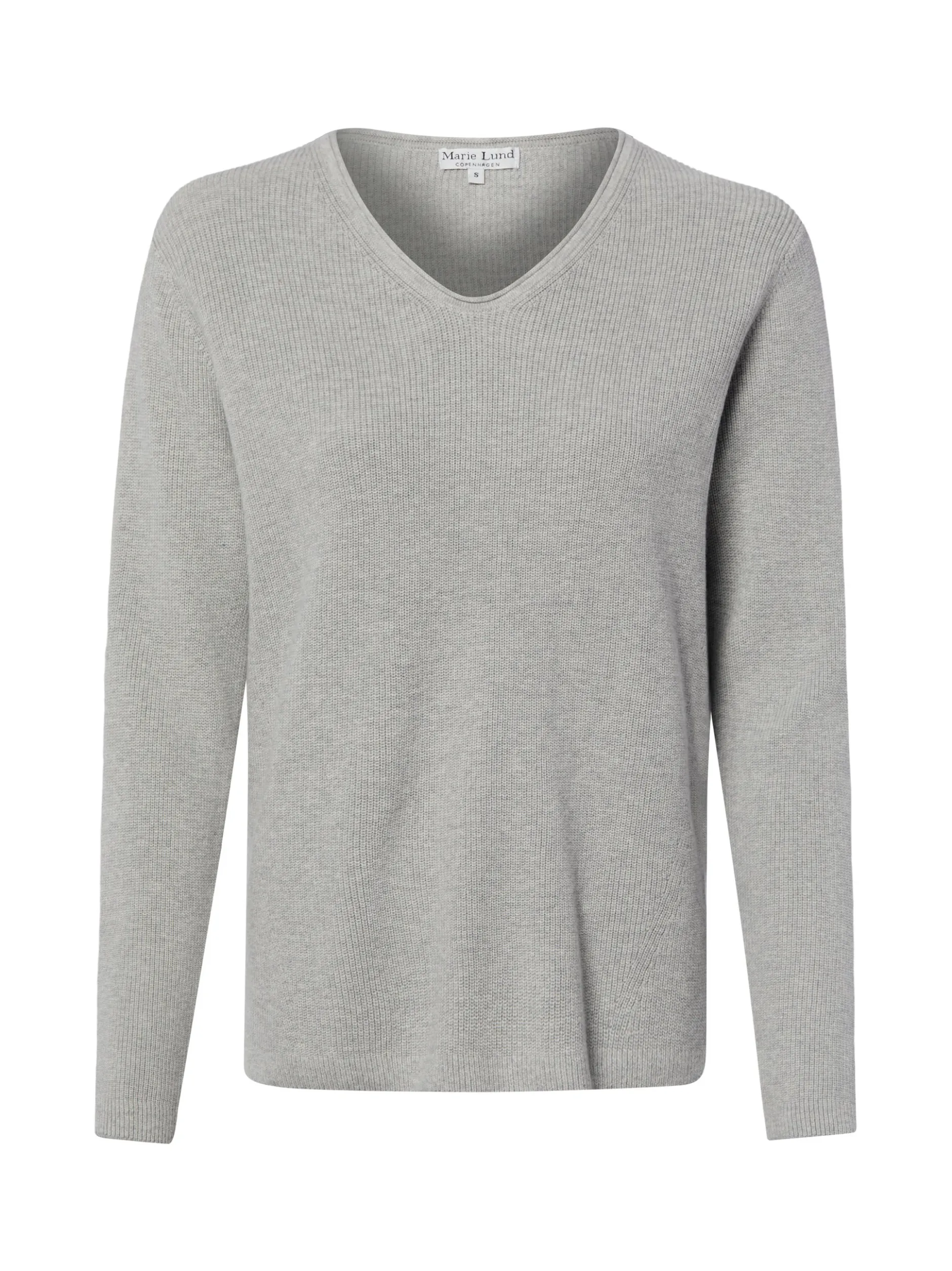 Marie Lund Damen Strickpullover in hellgrau