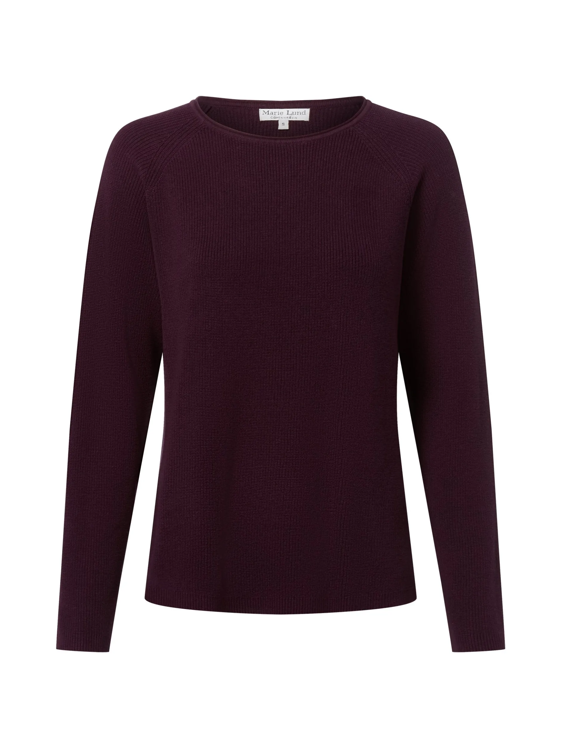 Marie Lund Damen Strickpullover in aubergine