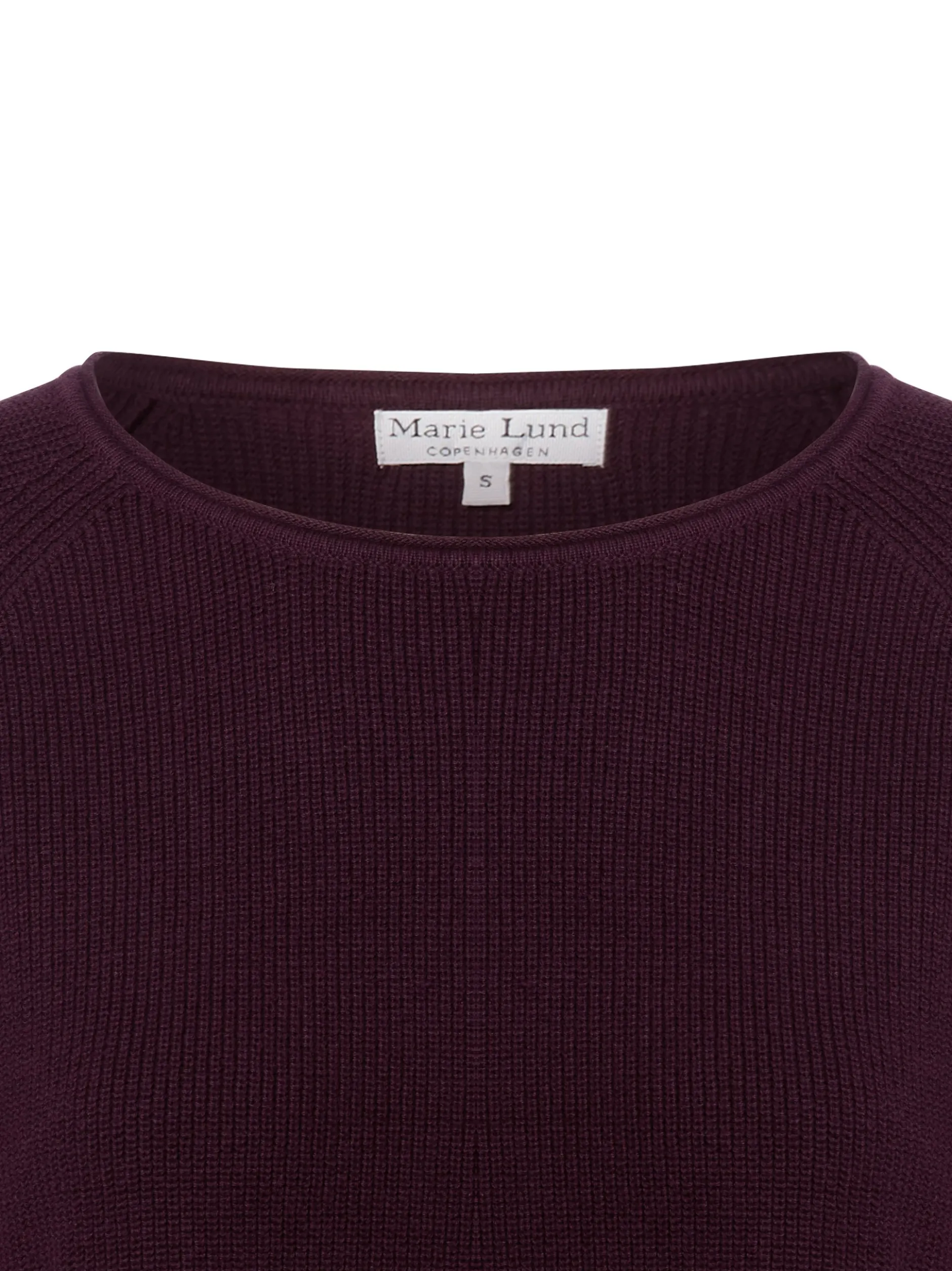 Marie Lund Damen Strickpullover in aubergine