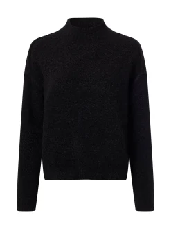 Marie Lund Damen Strickpullover mit Woll-Anteil in schwarz