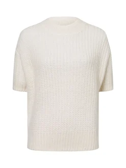 Marie Lund Damen Strickpullover mit Mohairanteil in ecru