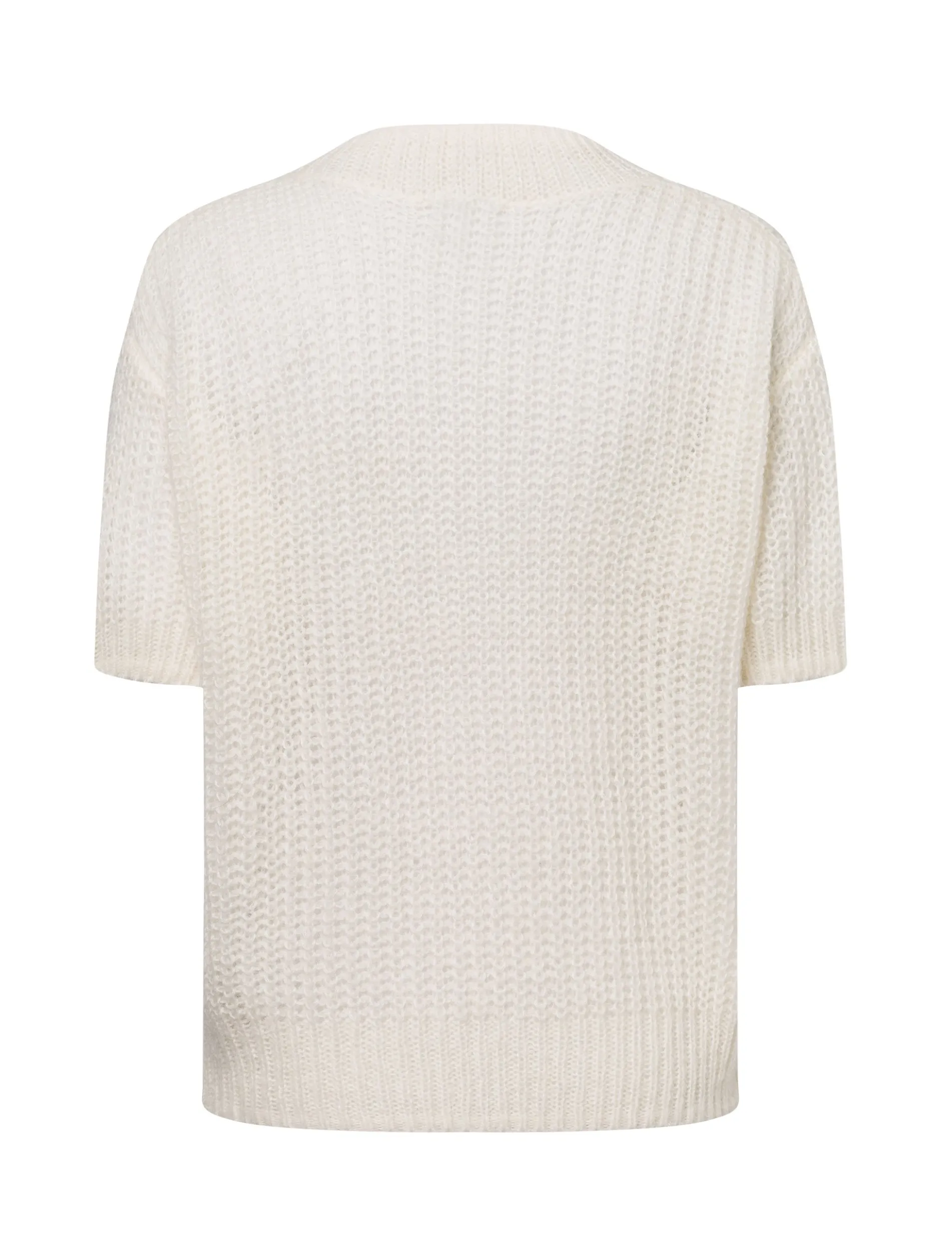 Marie Lund Damen Strickpullover mit Mohairanteil in ecru