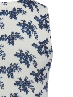 Marie Lund Damen Strick-Top in weiß marine