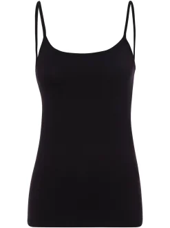 Marie Lund Damen Top in marine - Ausschnitt: Rundhals