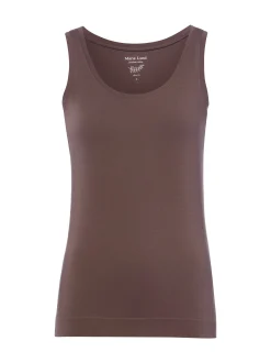 Marie Lund Damen Top in taupe - Ausschnitt: Rundhals