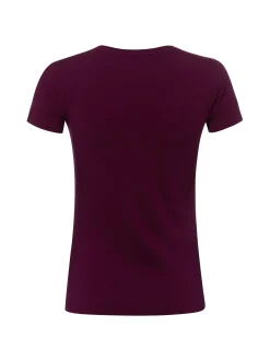 Marie Lund Damen T-Shirt in aubergine - Ärmel: kurzarm