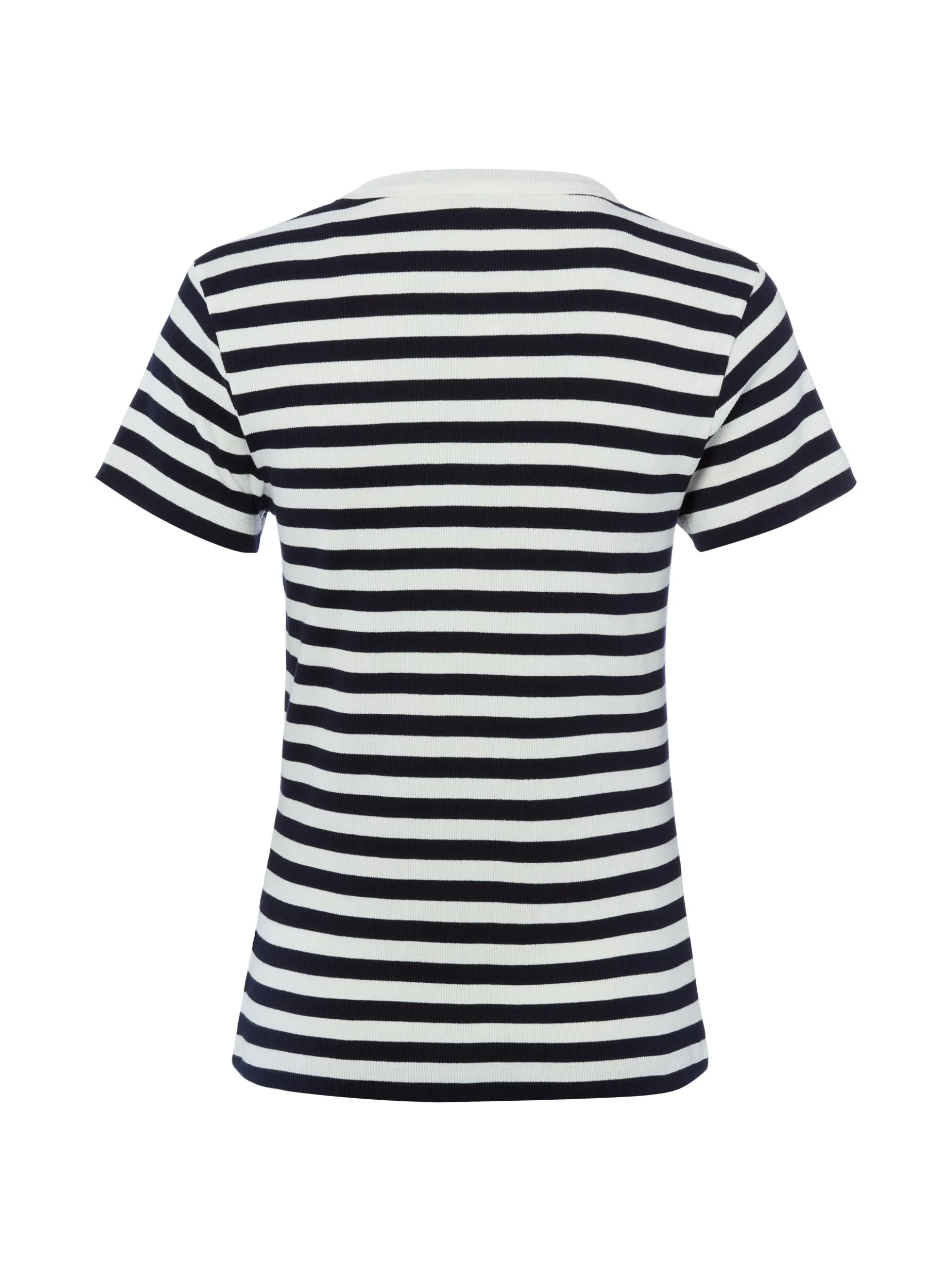 Marie Lund Damen T-Shirt in ecru marine - Ärmel: kurzarm