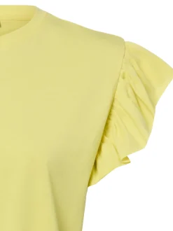 Marie Lund Damen T-Shirt in gelb - Ausschnitt: Rundhals