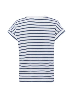 Marie Lund Damen T-Shirt in marine weiß
