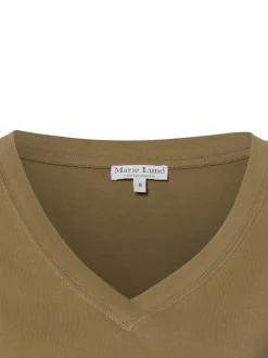 Marie Lund Damen T-Shirt in oliv - Ärmel: kurzarm