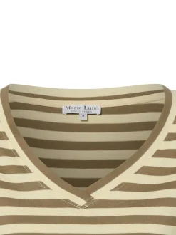 Marie Lund Damen T-Shirt in taupe vanille
