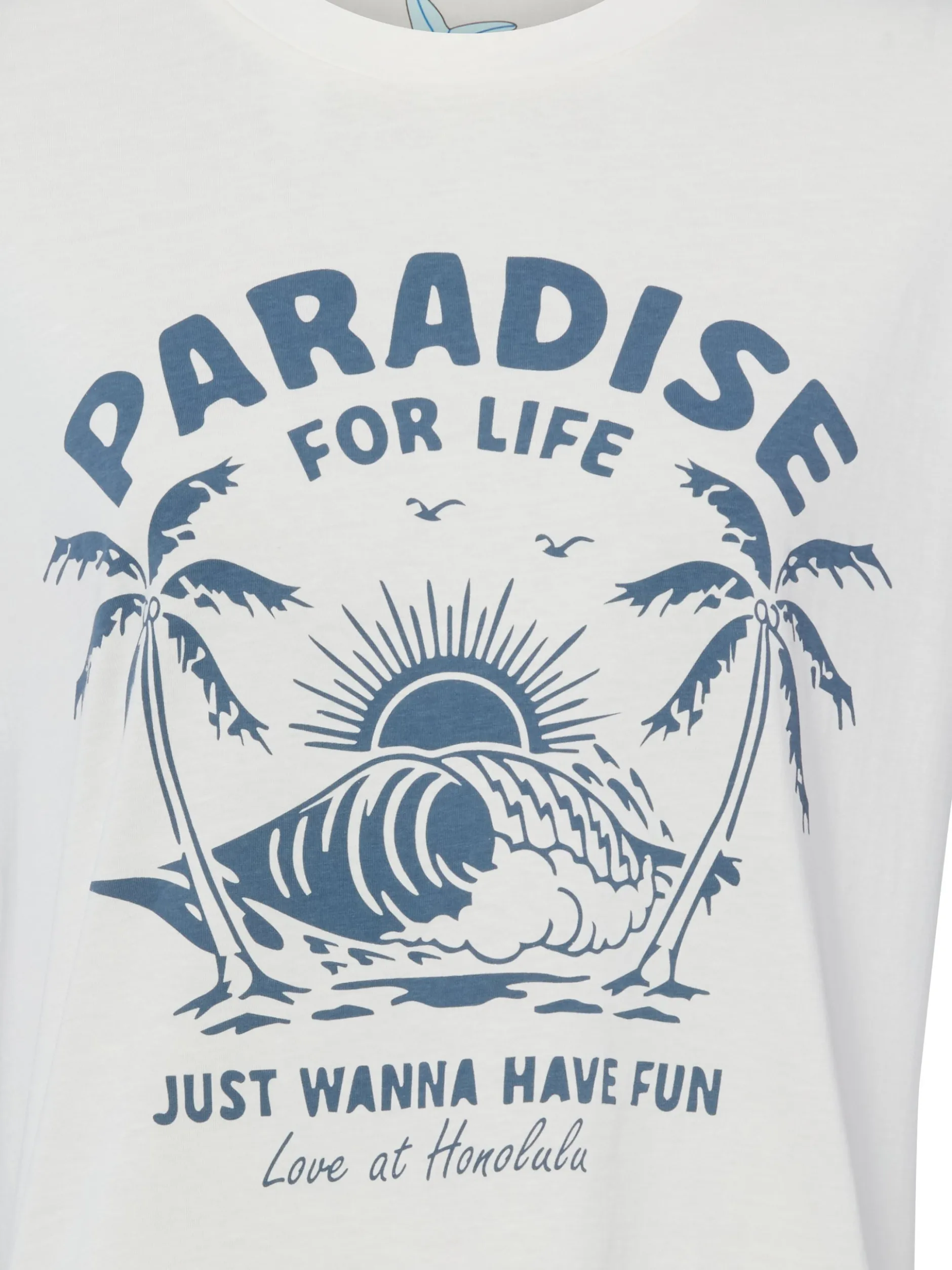 Marie Lund Damen T-Shirt - Paradise in ecru grau