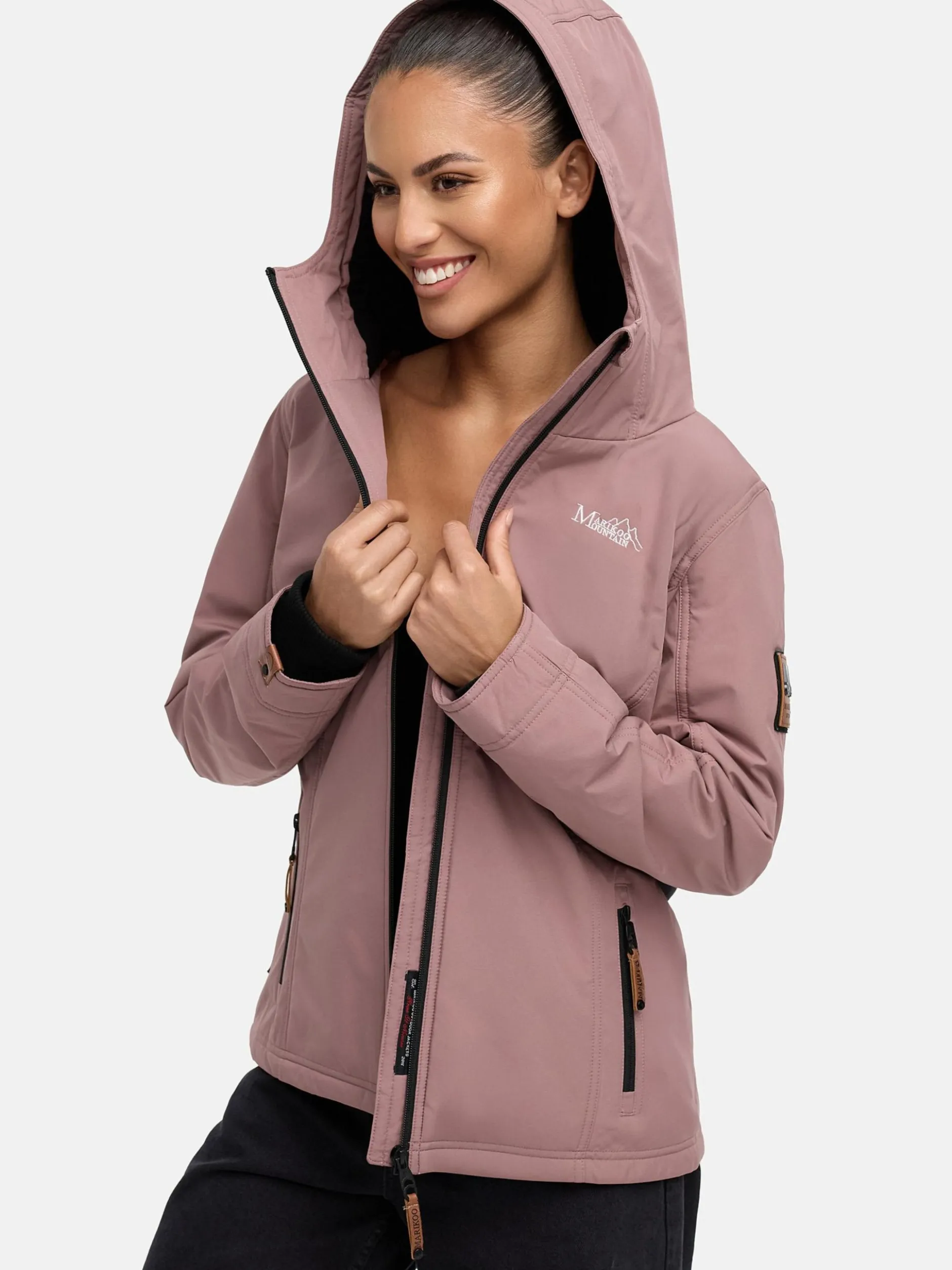 Marikoo Damen Übergangsjacke - Brombeere in altrosa
