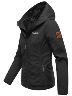 Marikoo Damen Übergangsjacke - Erdbeere in schwarz