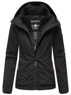 Marikoo Damen Übergangsjacke - Erdbeere in schwarz