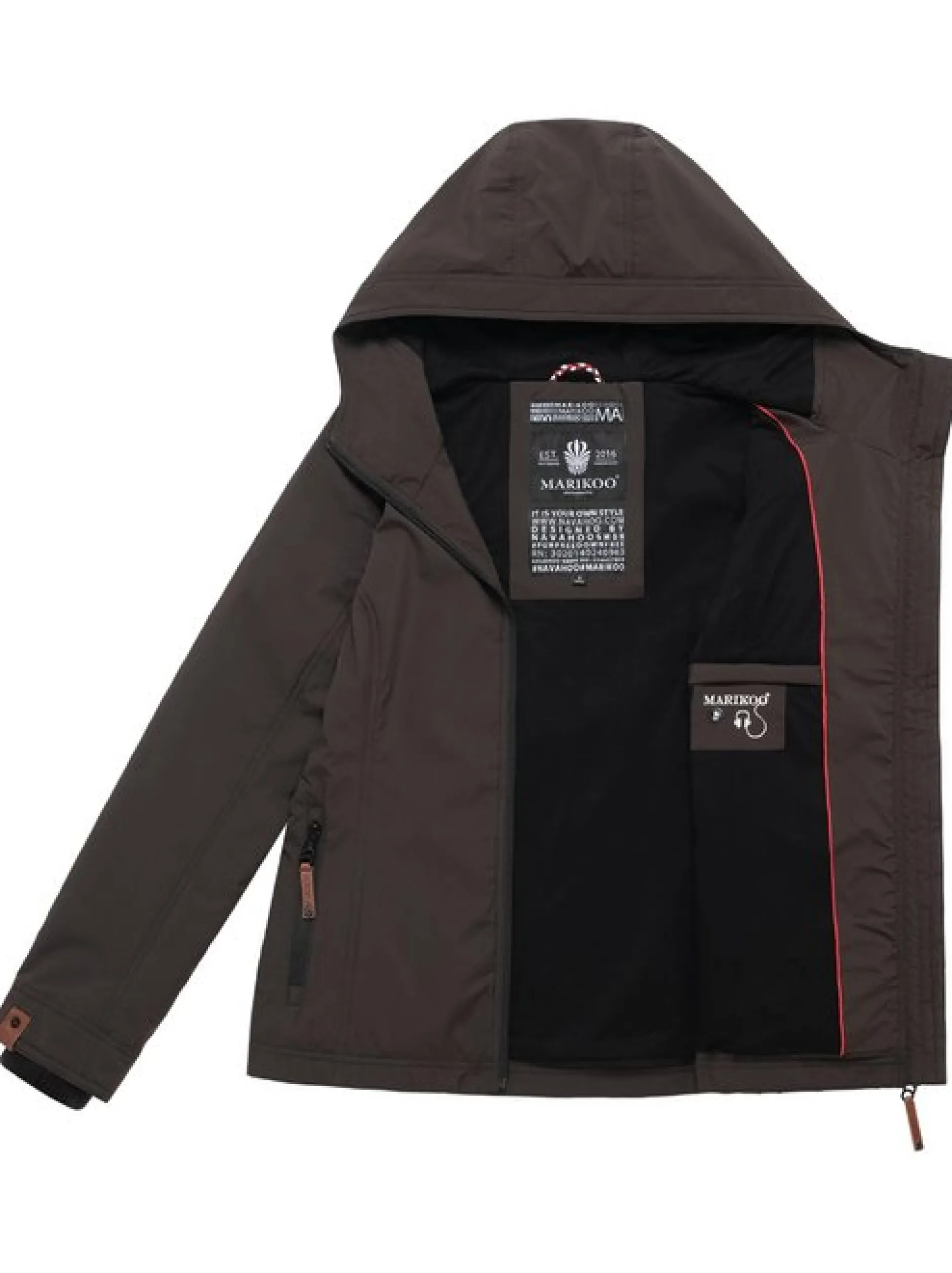 Marikoo Damen Übergangsjacke - Brombeere in schoko