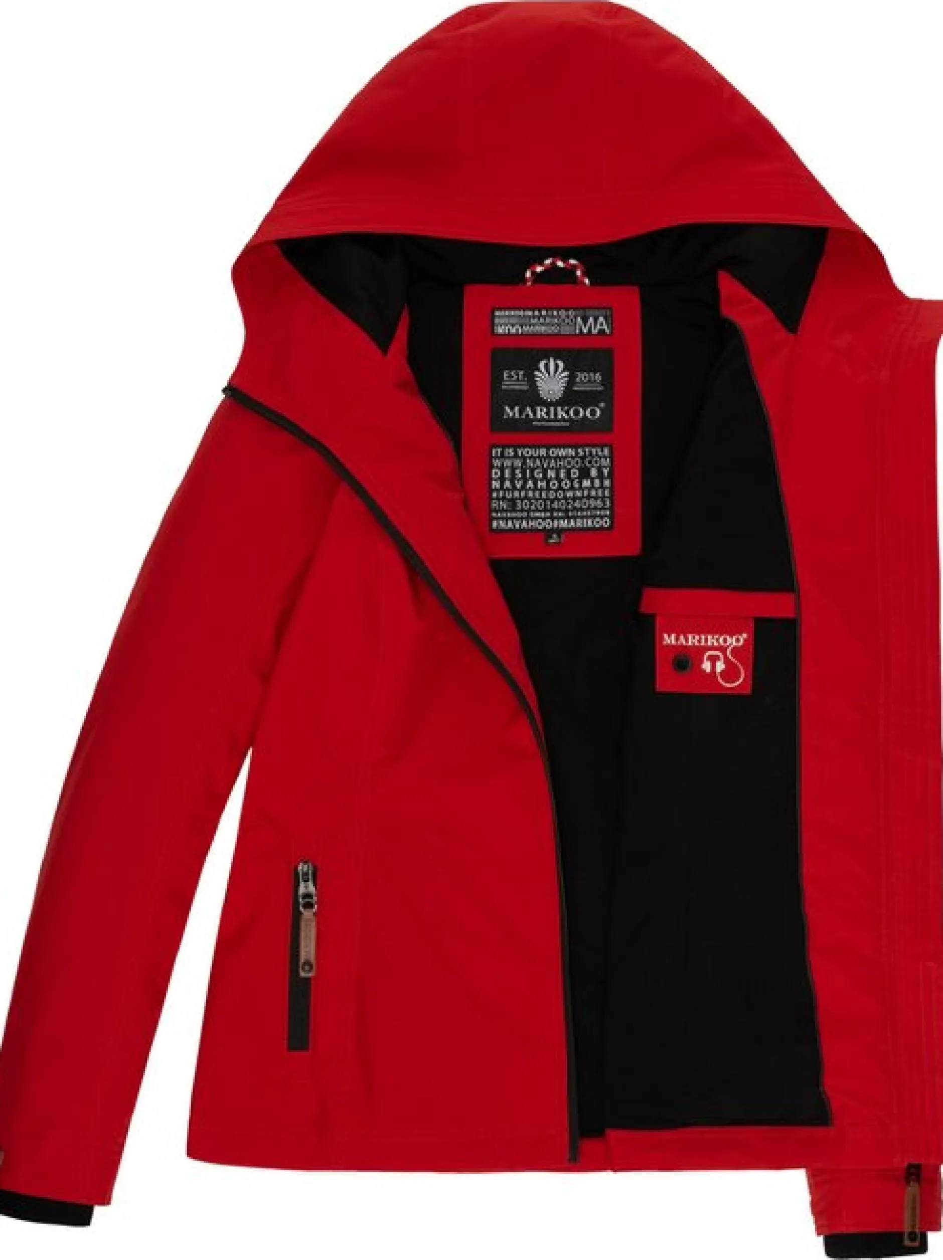 Marikoo Damen Übergangsjacke - Brombeere in rot