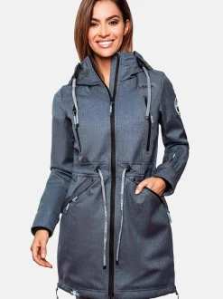 Marikoo Damen Funktionsmantel - Racquellee in blau