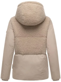 Marikoo Damen Plüschjacke - Sheeta 16 in taupe