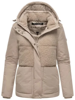 Marikoo Damen Plüschjacke - Sheeta 16 in taupe